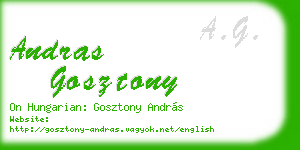 andras gosztony business card
