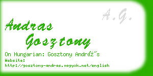 andras gosztony business card